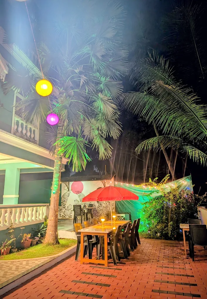 Birthday and anniversary celebration setup at Treehouse Nova Goa